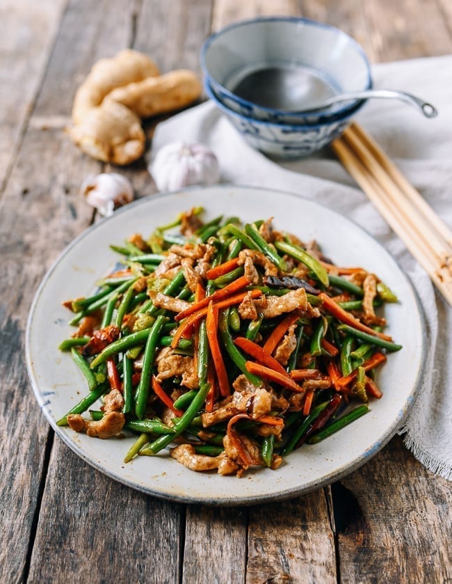 Chinese Garlic Scapes Stir-fry with Pork