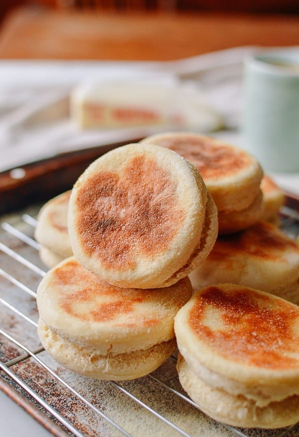 Homemade English Muffins, thewoksoflife.com