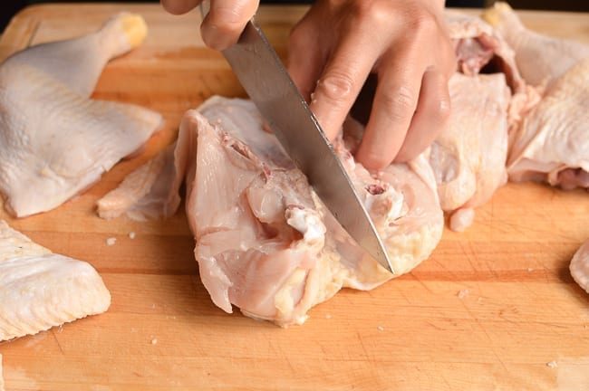 splitting chicken breast