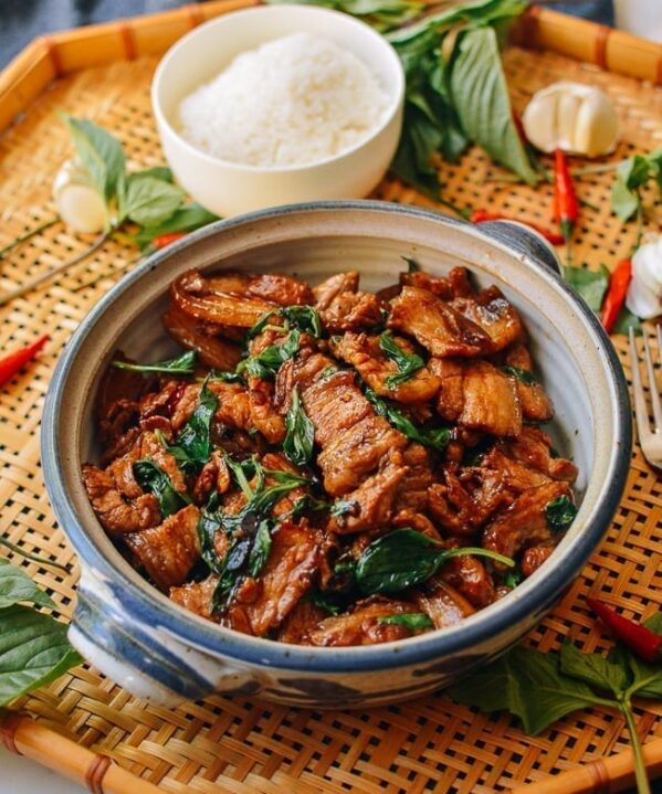 Thai Basil Pork Belly, thewoksoflife.com