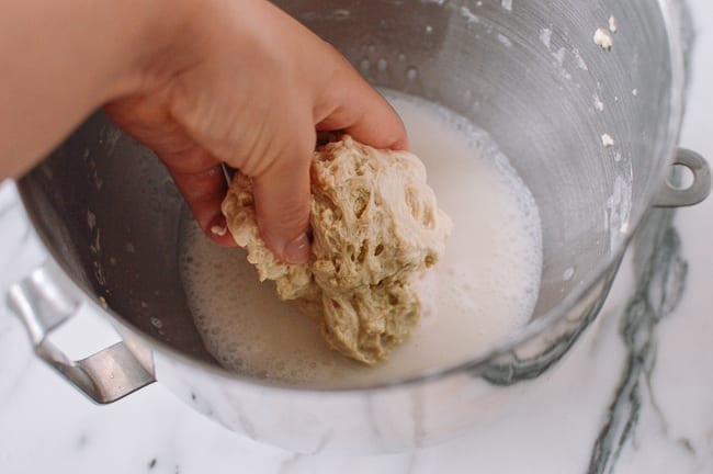 Squeezing out the last bit of starch from dough, thewoksoflife.com