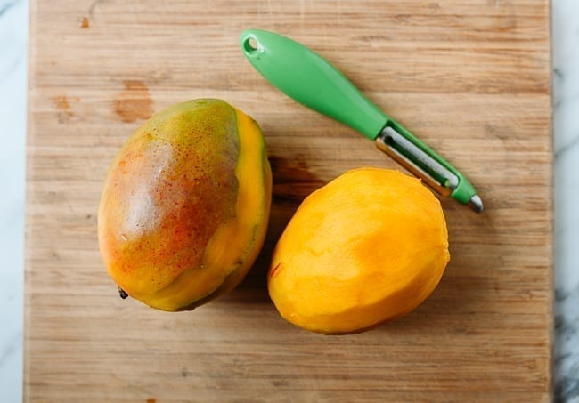 Peeled mango, thewoksoflife.com