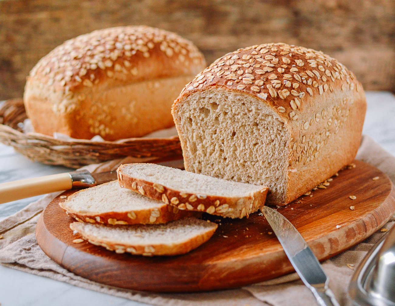 slices of homemade multigrain bread