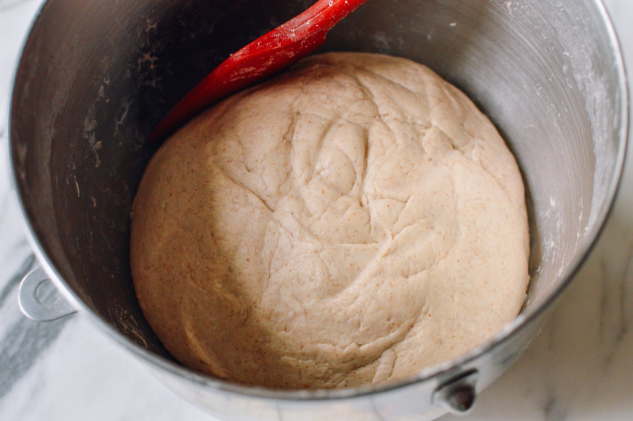 ball of multi-grain bread dough