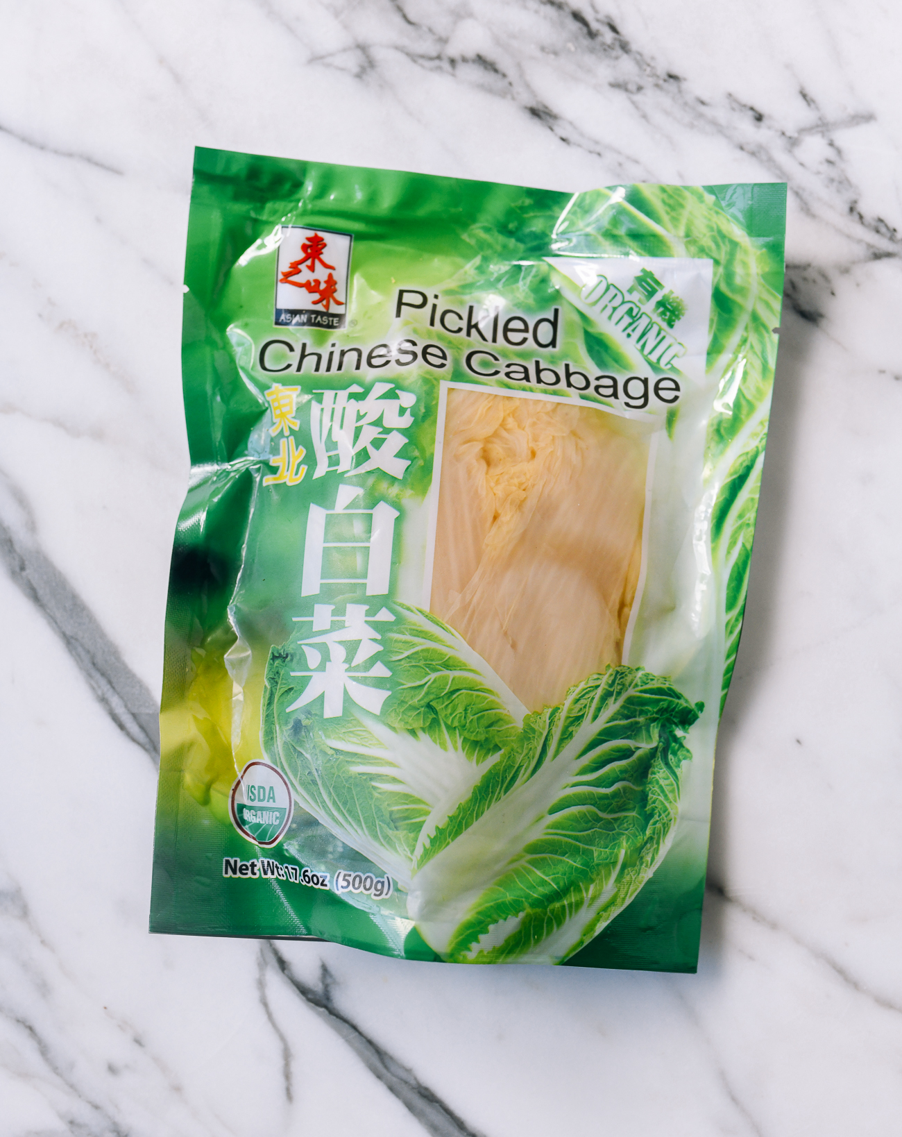 Package of Chinese Pickled Sour Napa Cabbage