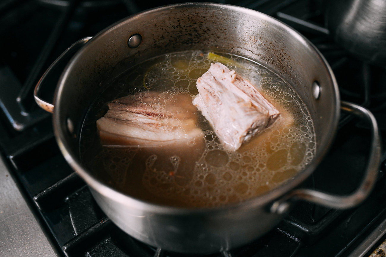 Cooked Pork Belly in Pot