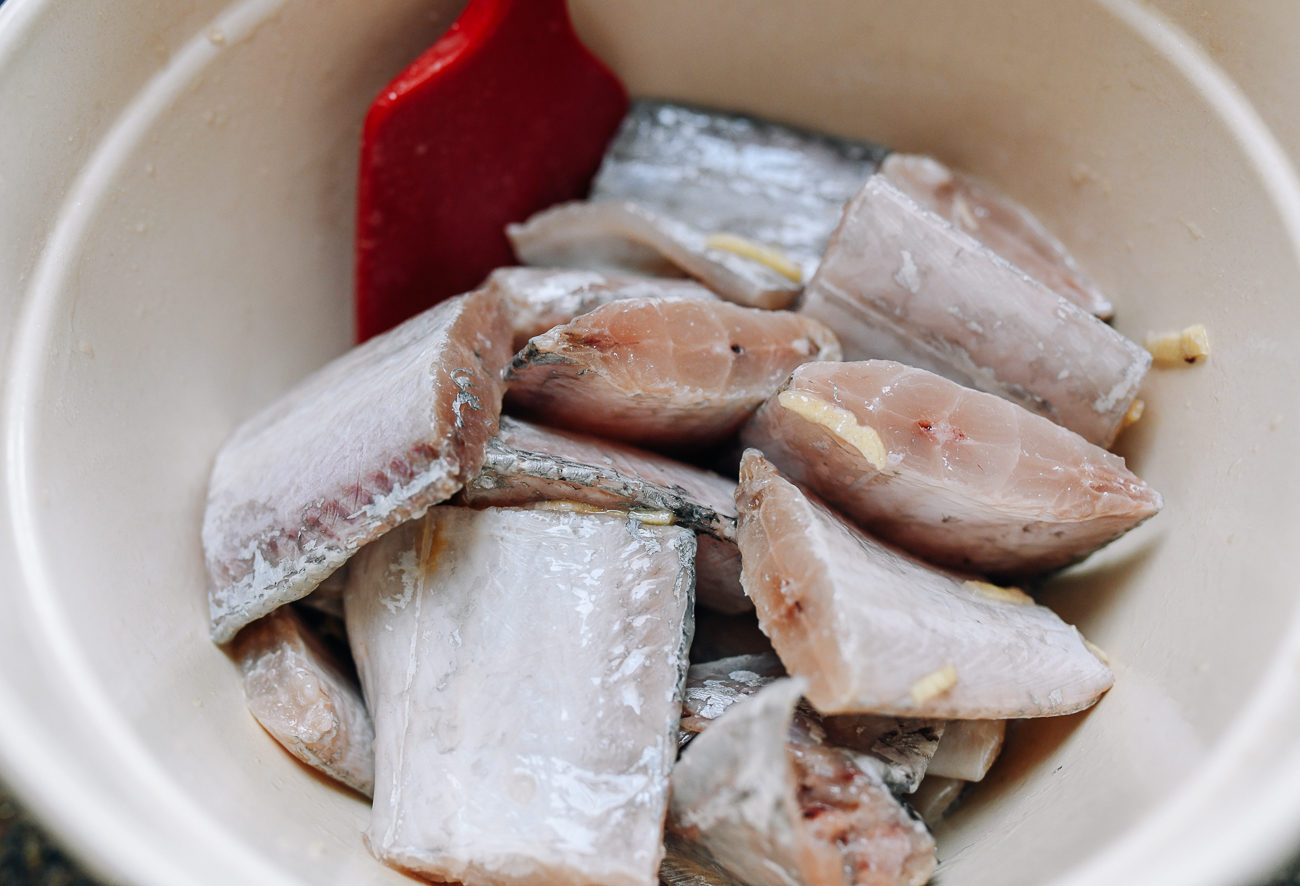 Belt fish marinated in Shaoxing wine
