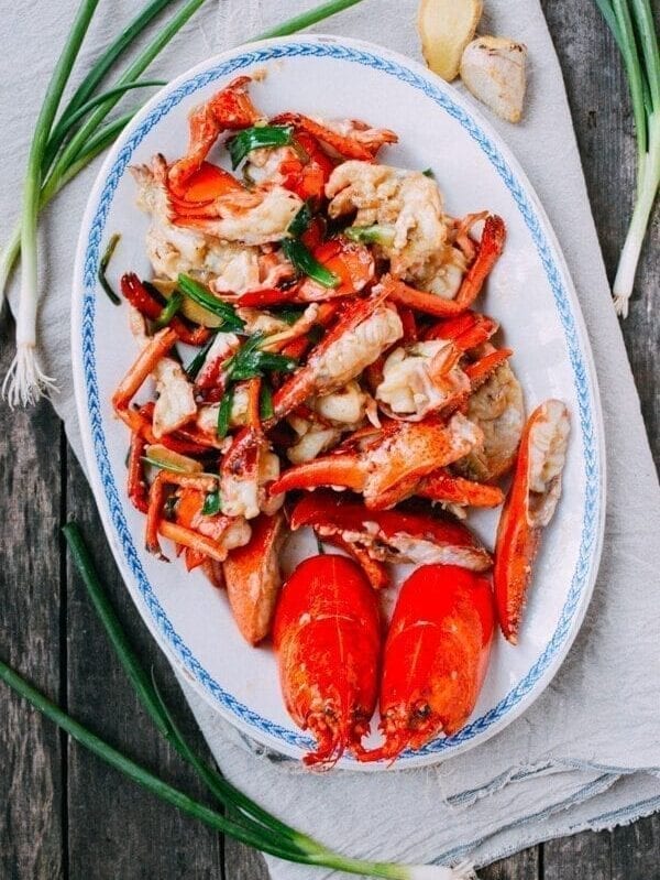 Cantonese-Style Ginger Scallion Lobster, by thewoksoflife.com
