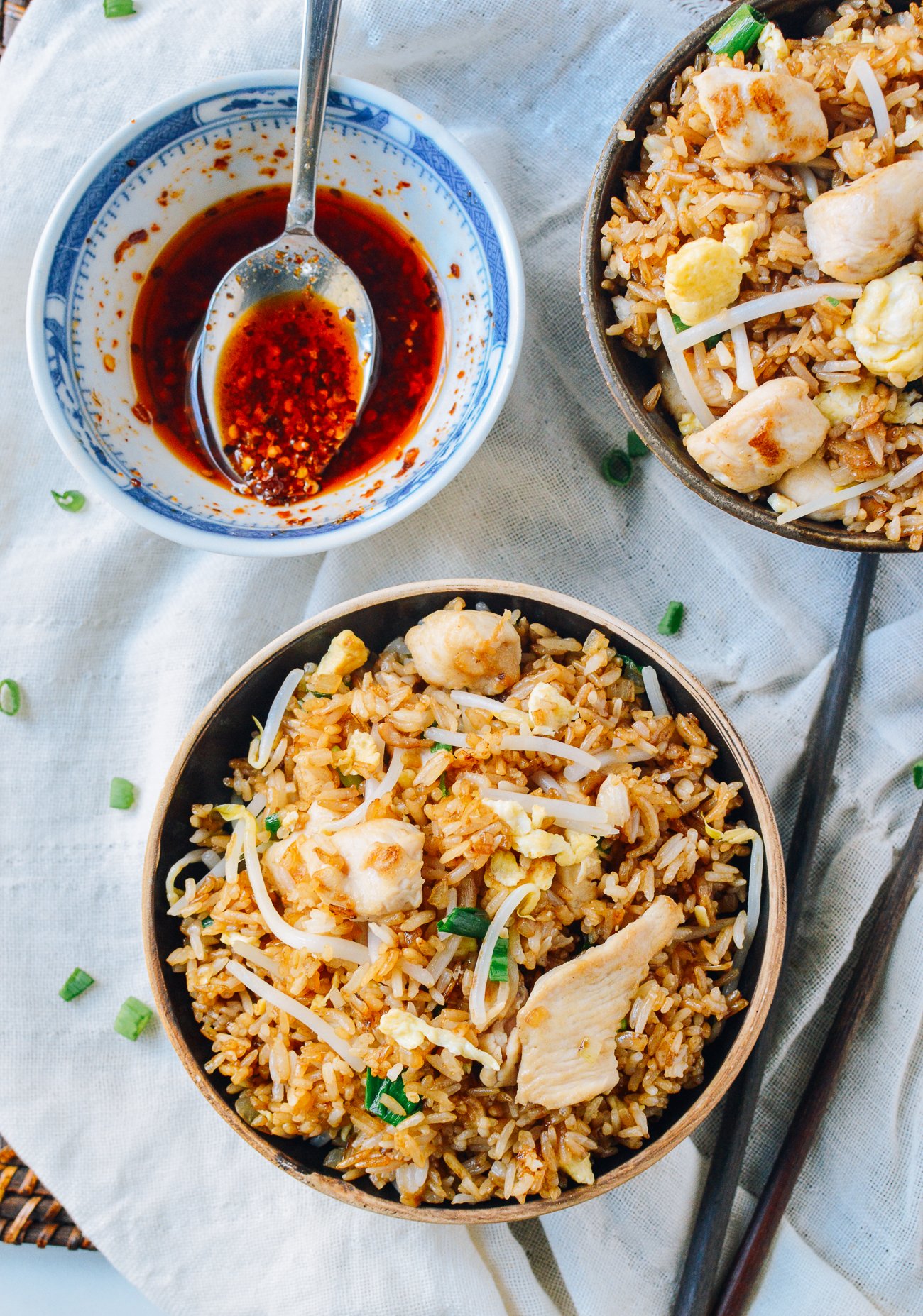 Bowls of Chicken Fried Rice