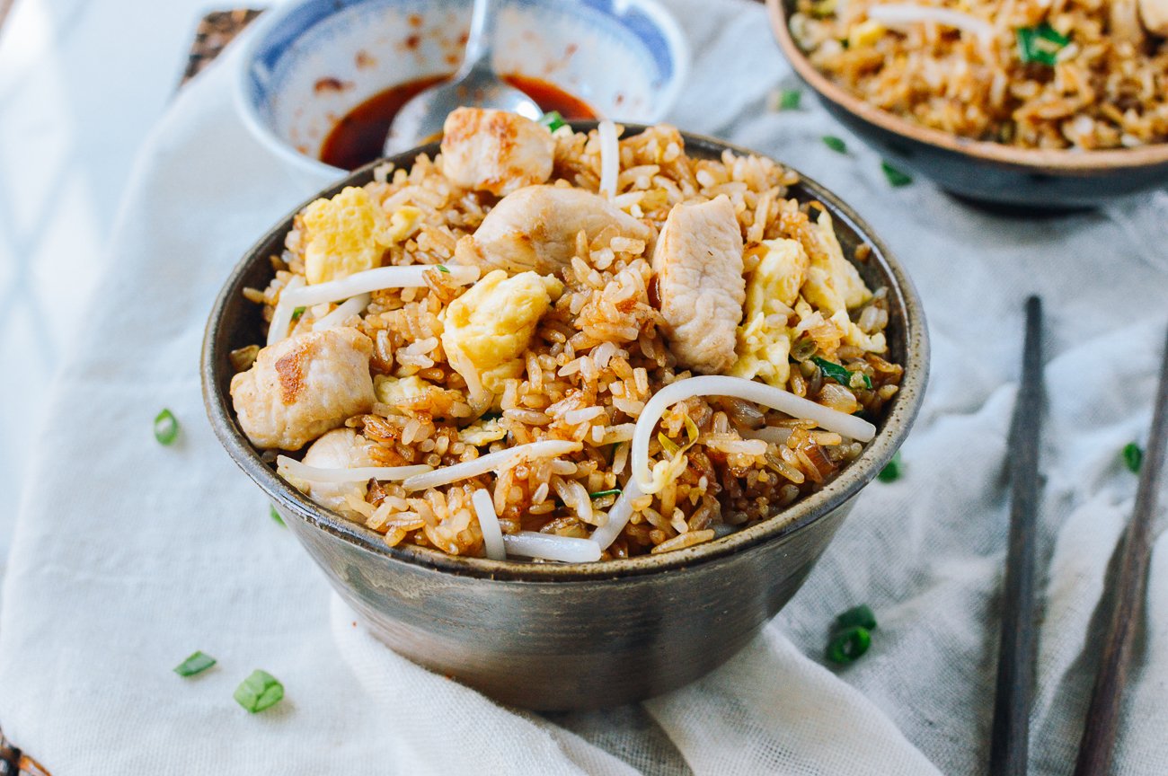 Bowl of Chinese Chicken Fried Rice