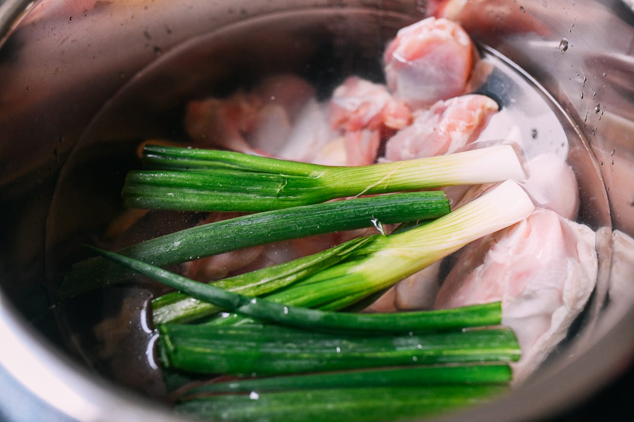 Chicken stock ingredients in Instant Pot