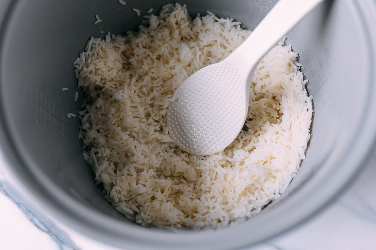 Cold leftover rice in rice cooker spot