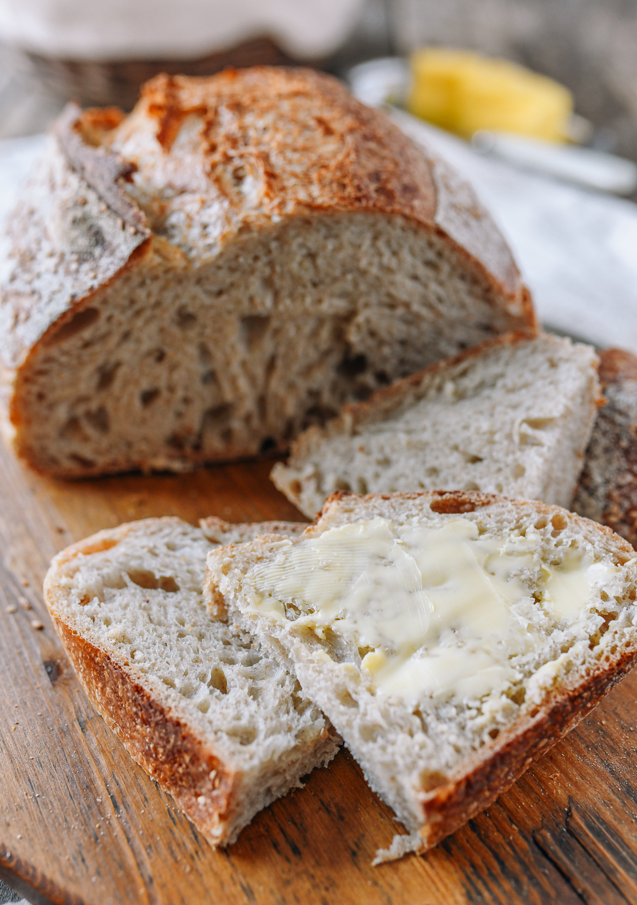 Homemade Sourdough Bread with Butter
