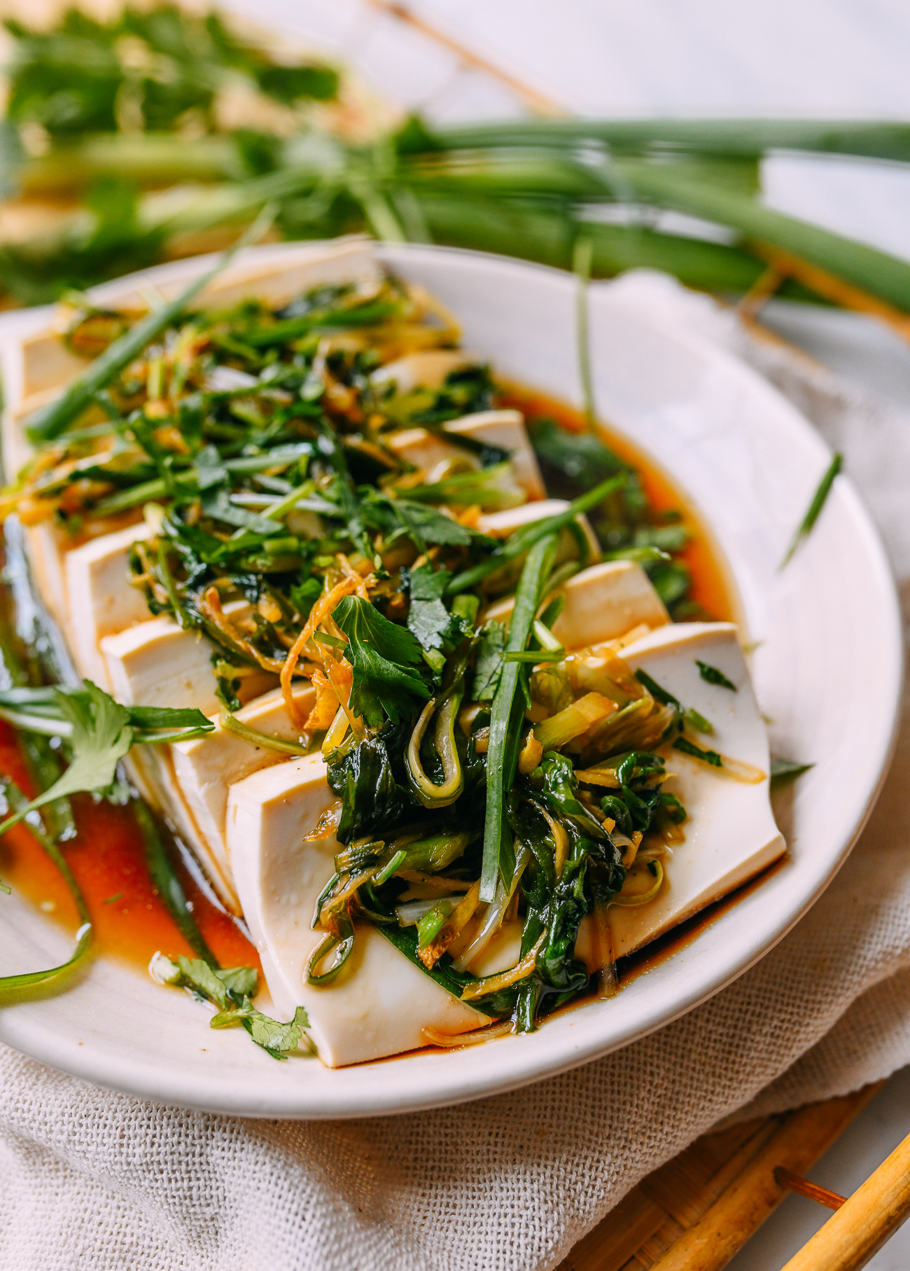 Cantonese-style steamed tofu