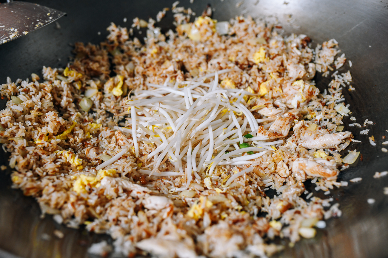 Bean sprouts added to rice