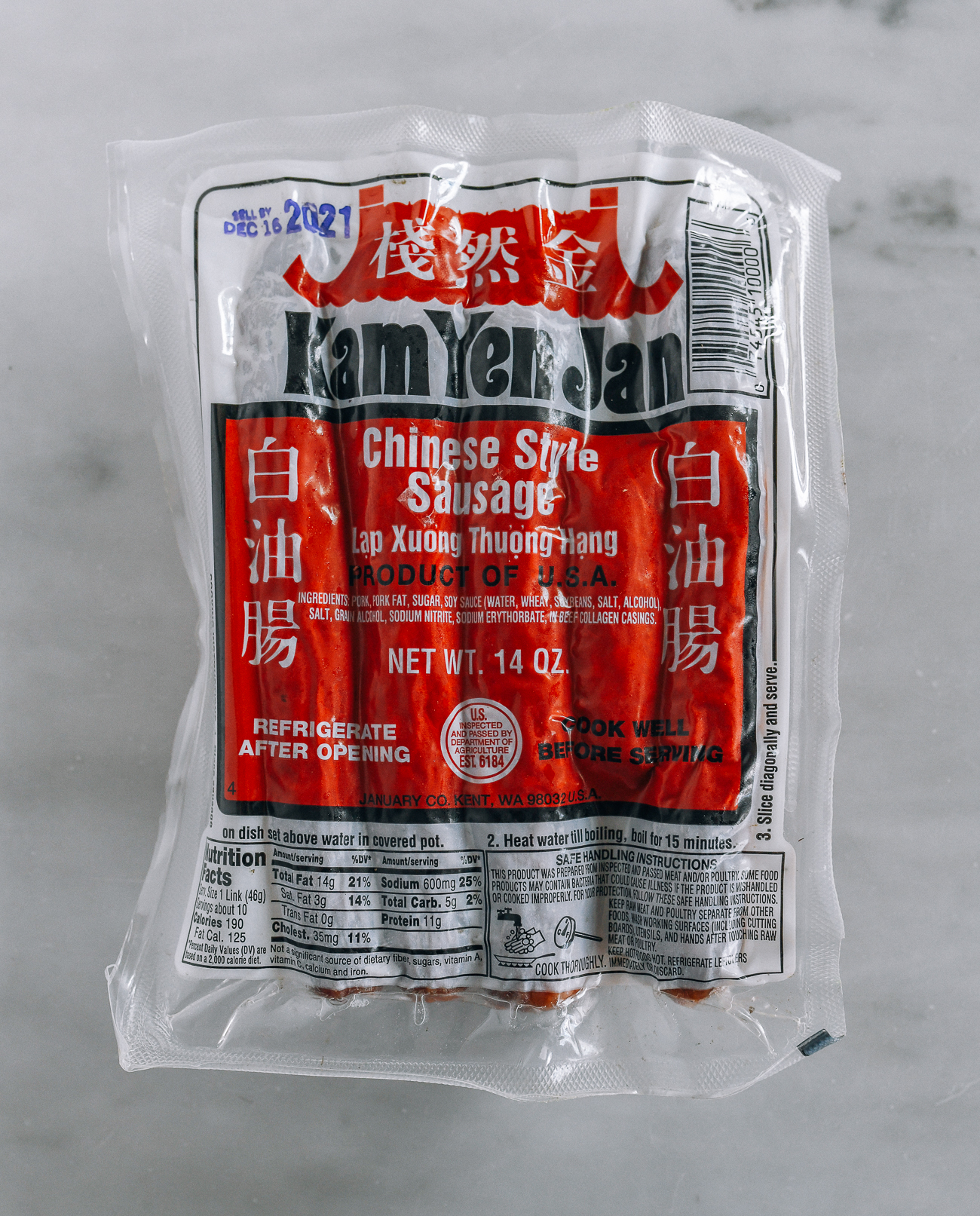 Paquete de salchicha china Lap Cheong