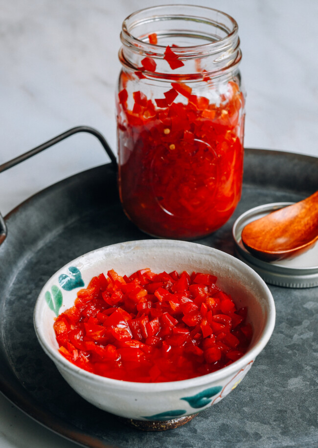 Chopped Chilli Homemade Hunan Salted Chilies (Duo Jiao - 剁椒) - The Woks of Life