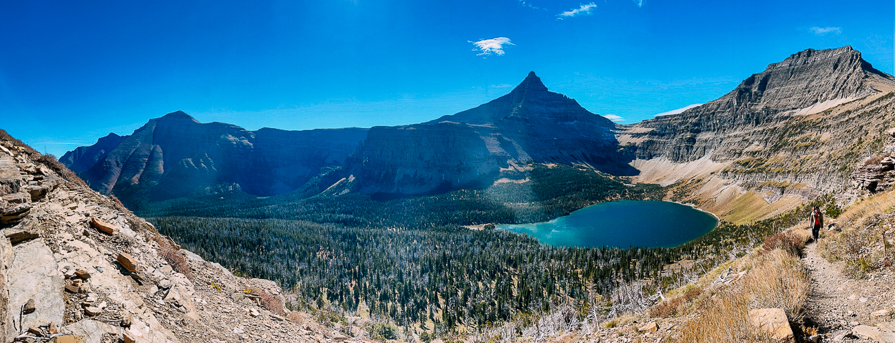 View of Old Man Lake from Switchbacks