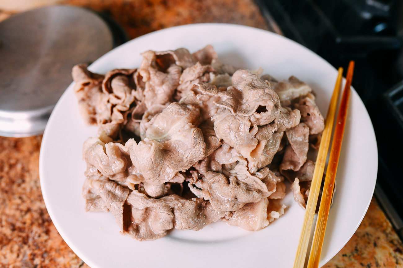 Blanched hot pot beef