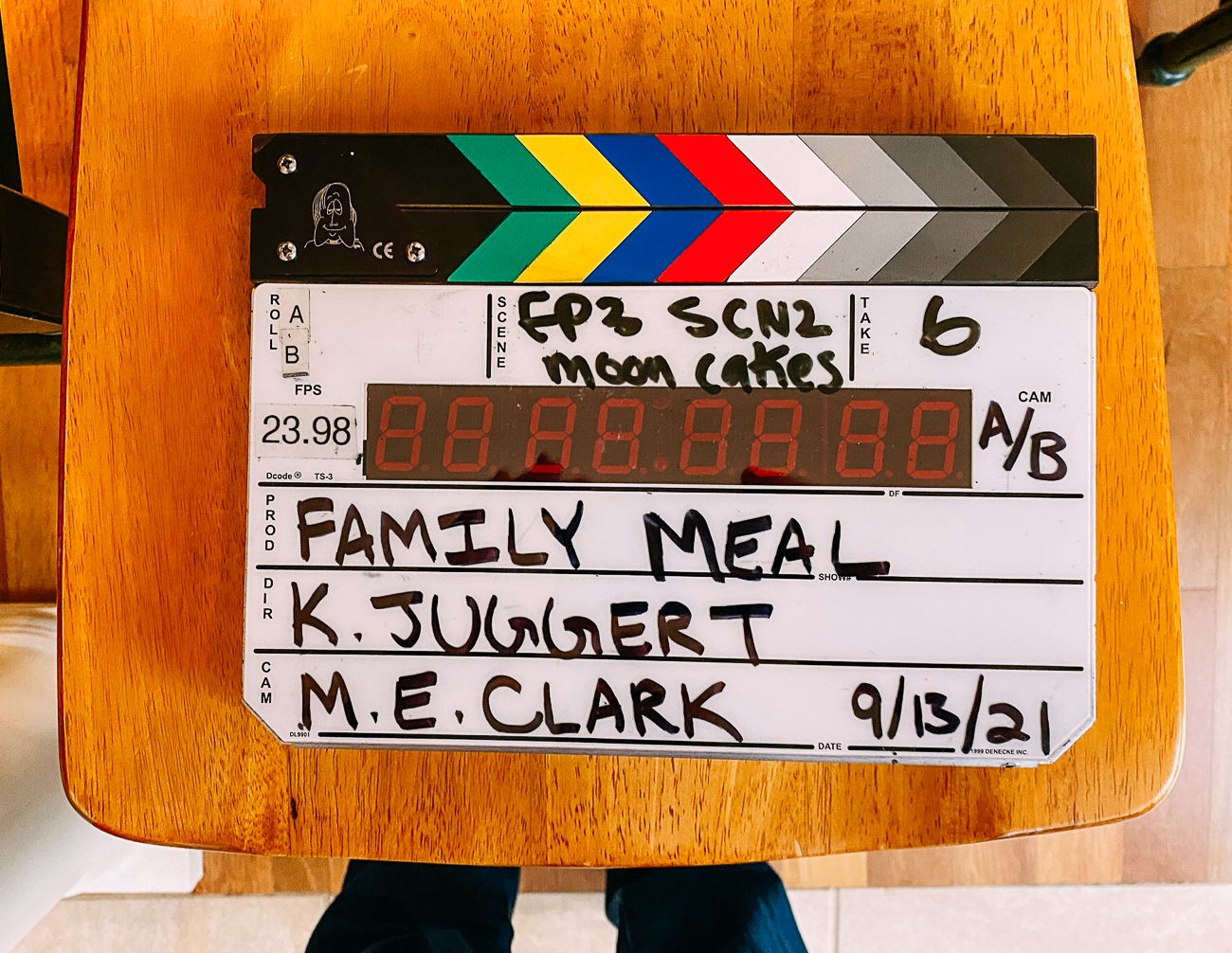 Clapperboard for Family Meal