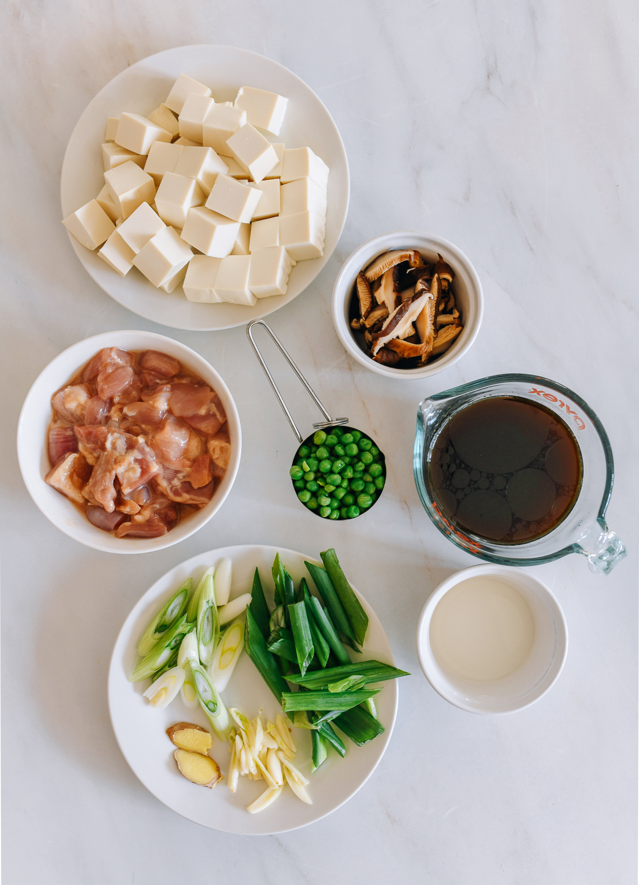 Chicken and soft tofu casserole ingredients