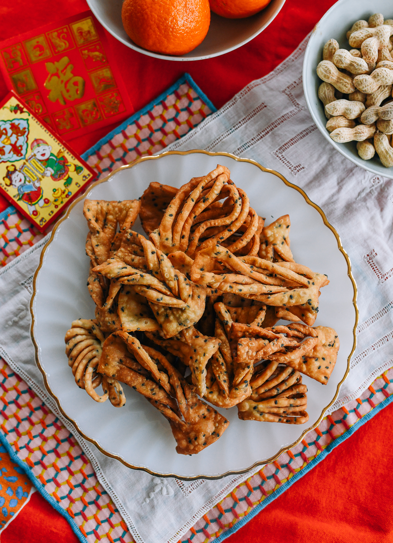 Zha Ma Ye - Chinese fried sesame twists