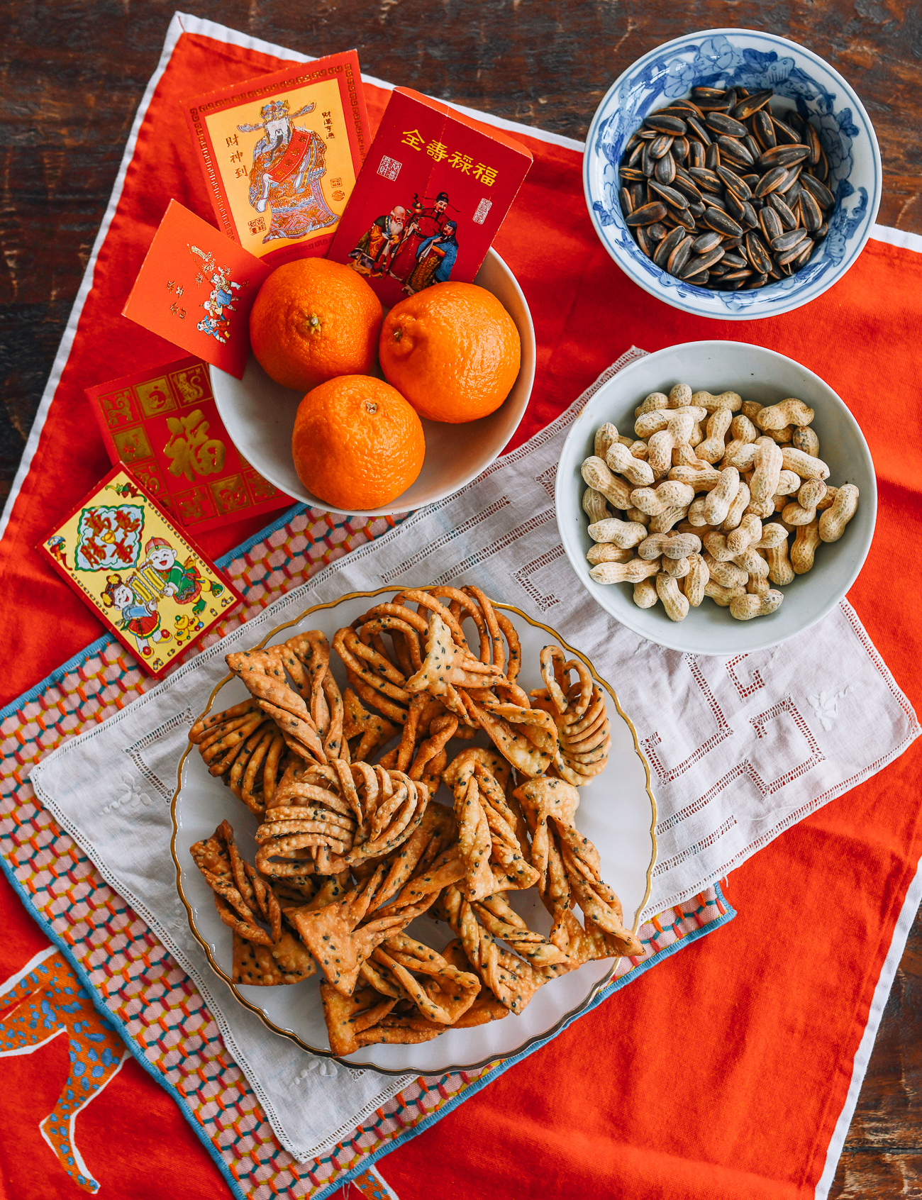 Chinese New Year Snacks on table