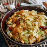 Cabbage Stir-fry with Eggs and Glass Noodles