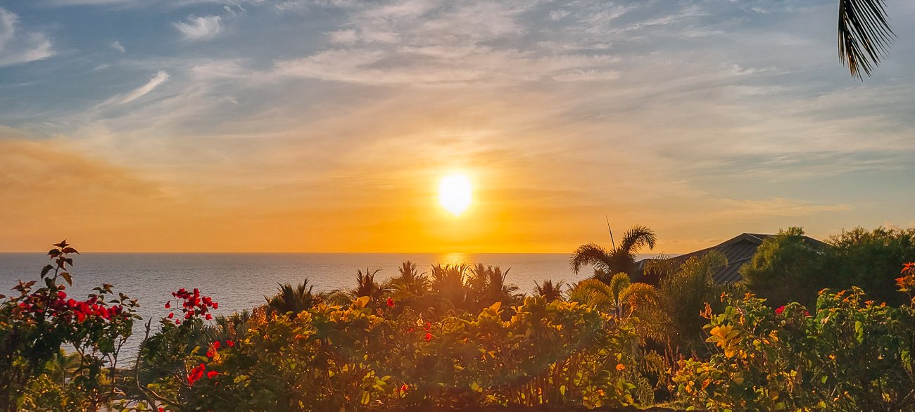 Sunset View from Kohala Coast of the Big Island of Hawaii
