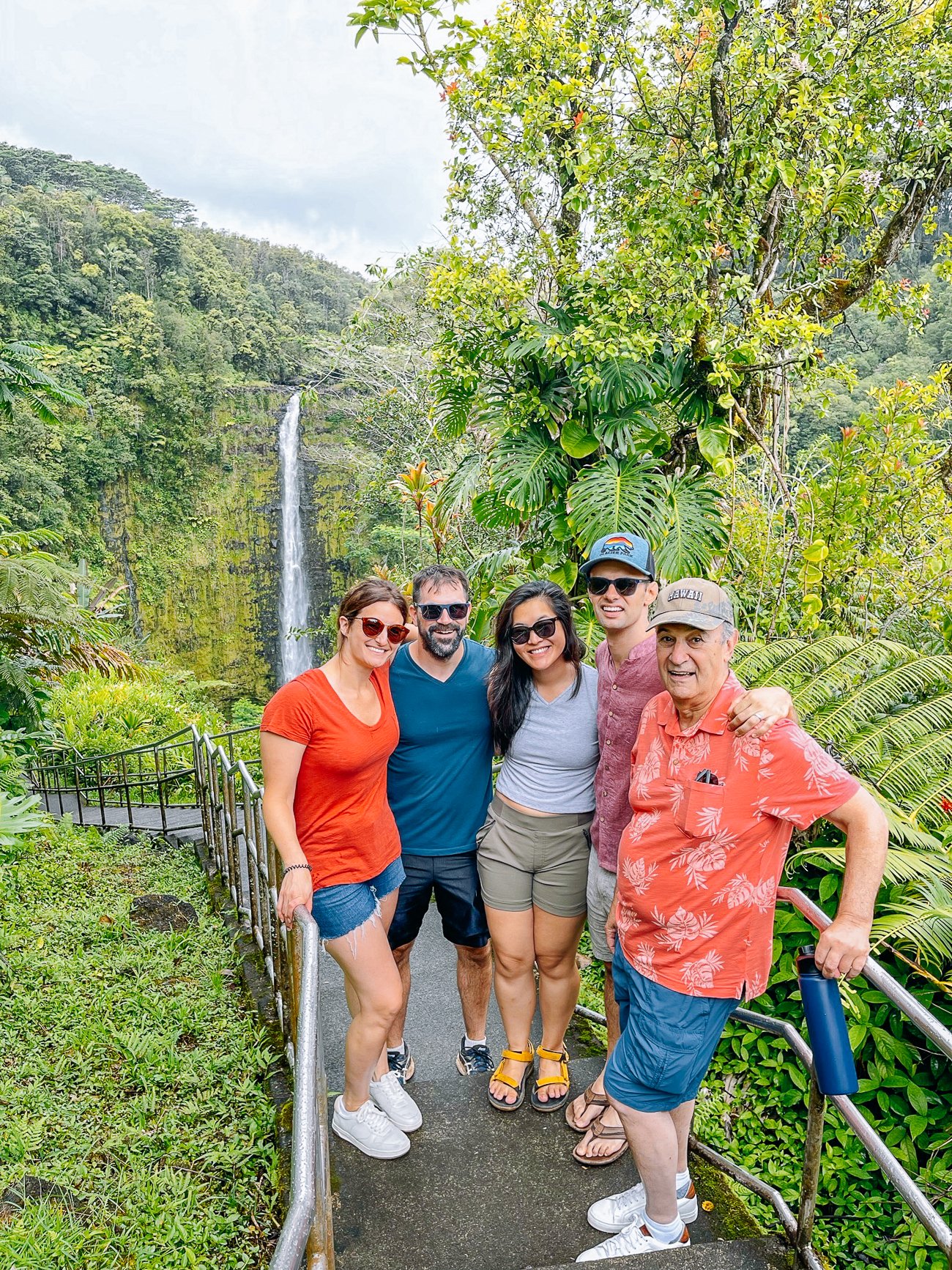 Sarah, Justin and family at Akaka Falls