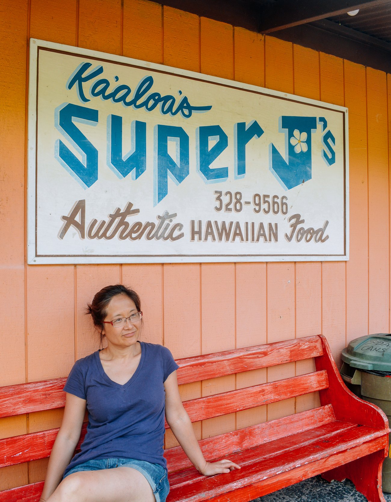 Judy outside of Kaaloa Super J in 2013