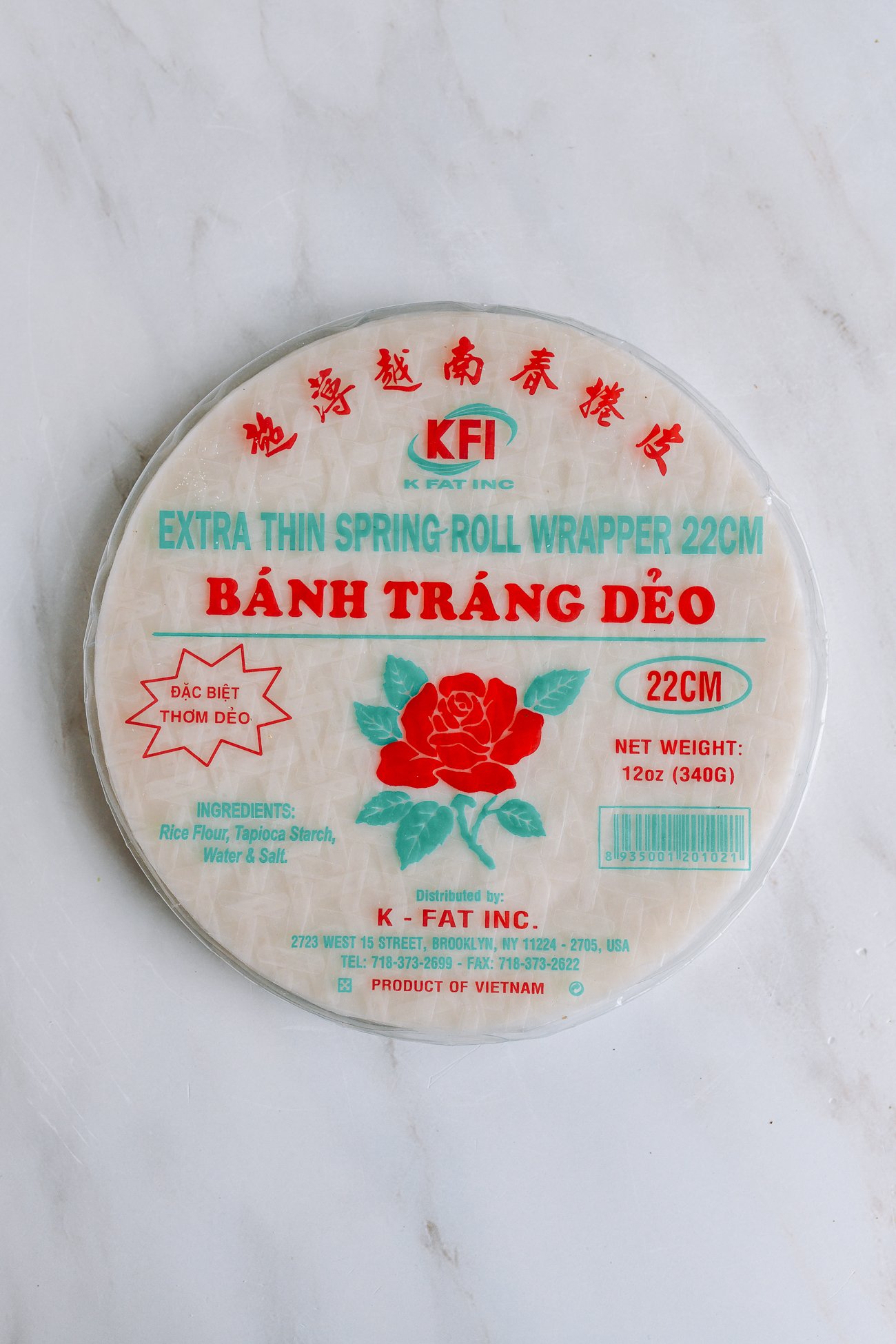 Vietnamese Rice Paper Wrappers in Package