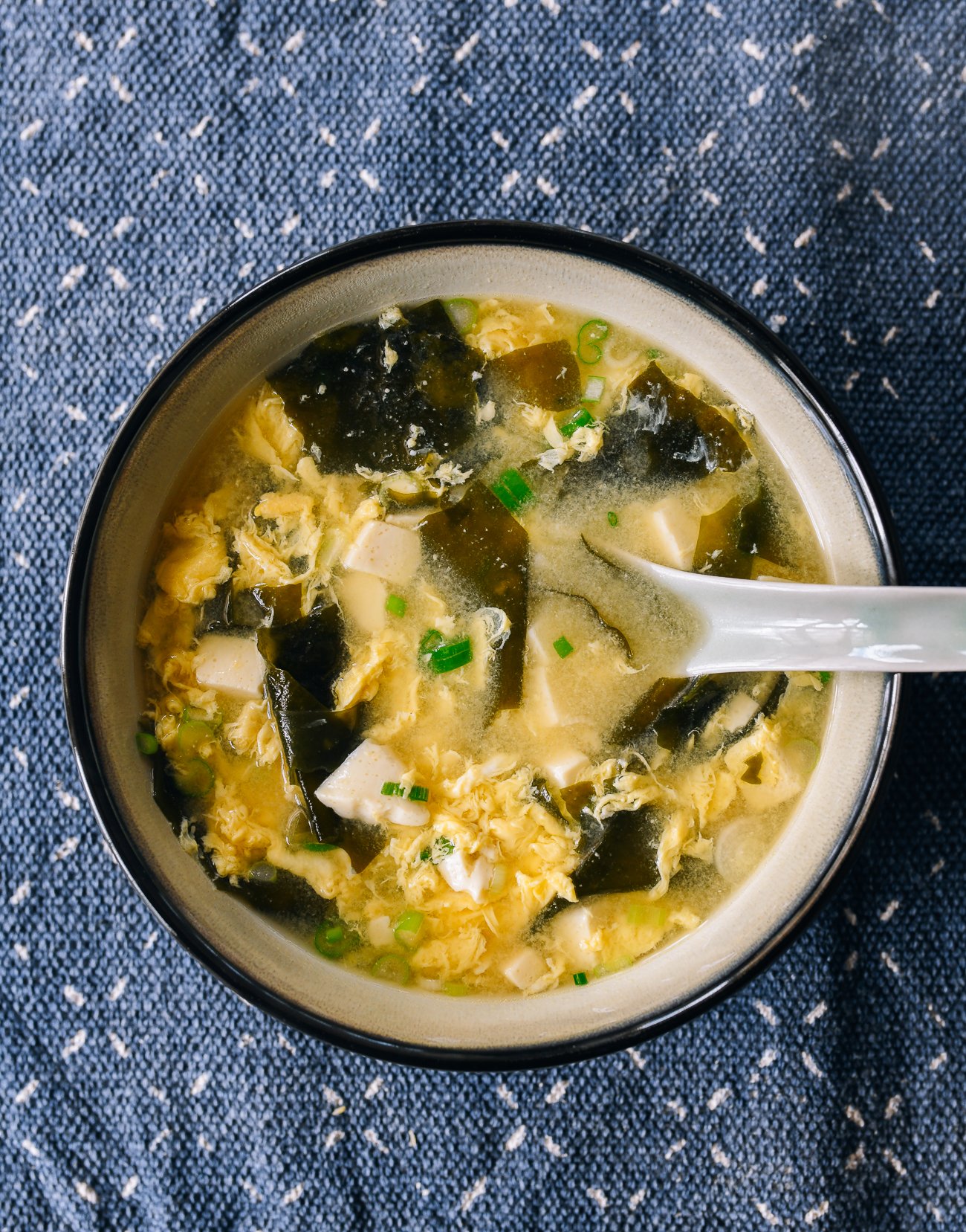 Easy Miso Soup with Egg and Tofu
