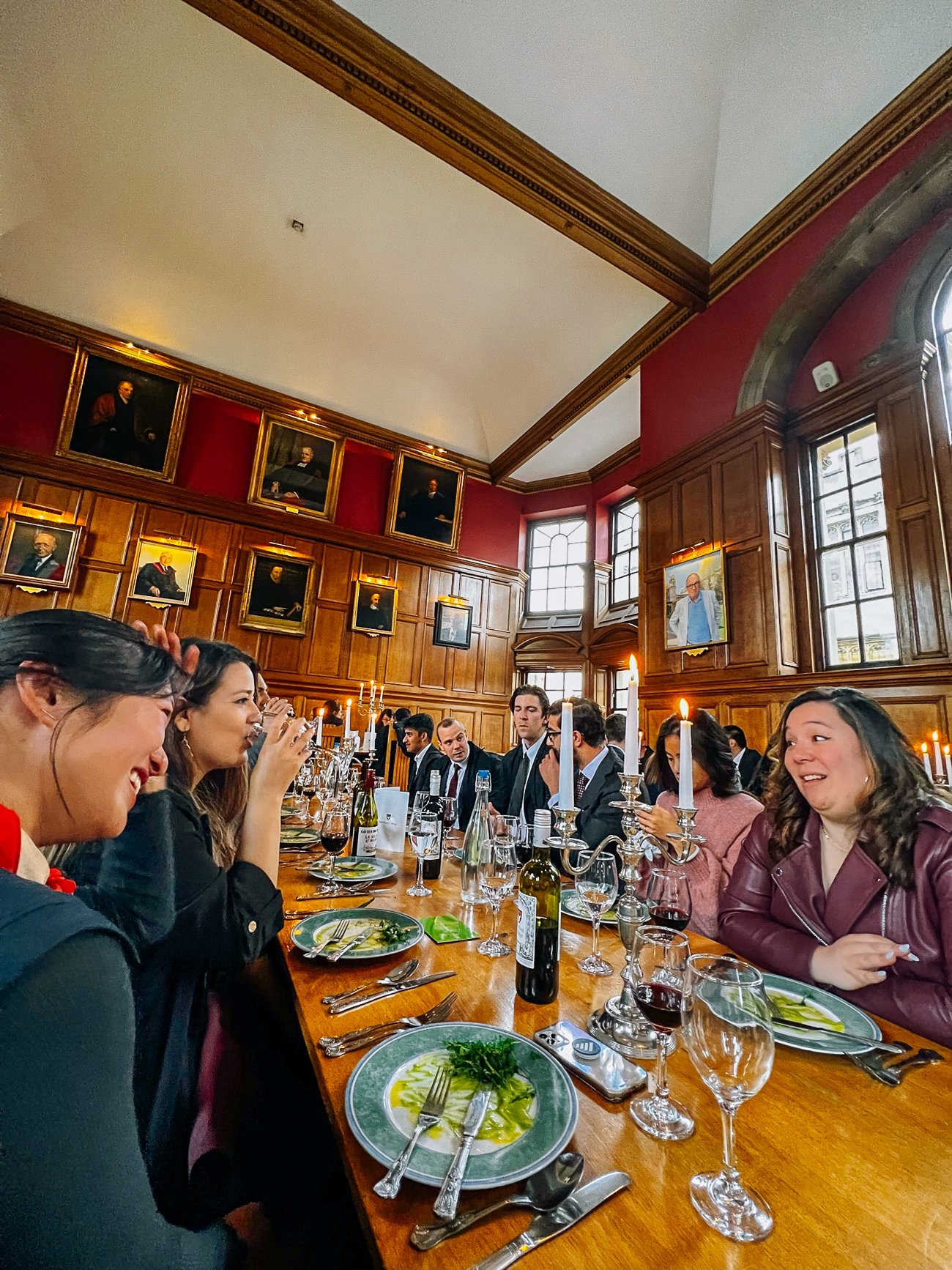 Oxford University formal hall dinner