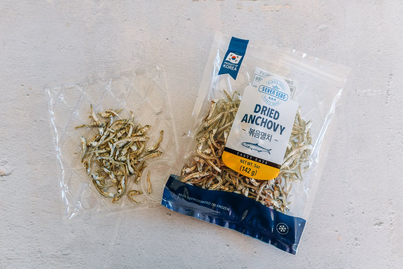 package of dried anchovy