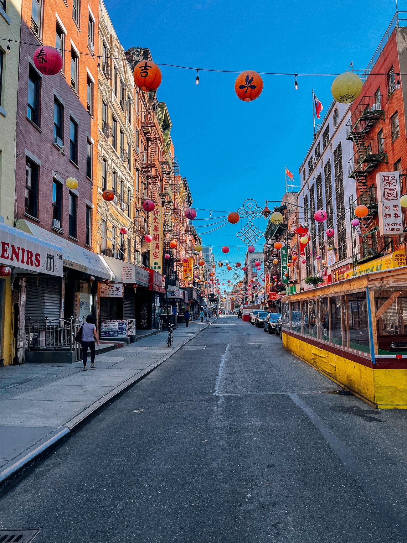Lantern lined Chinatown Street