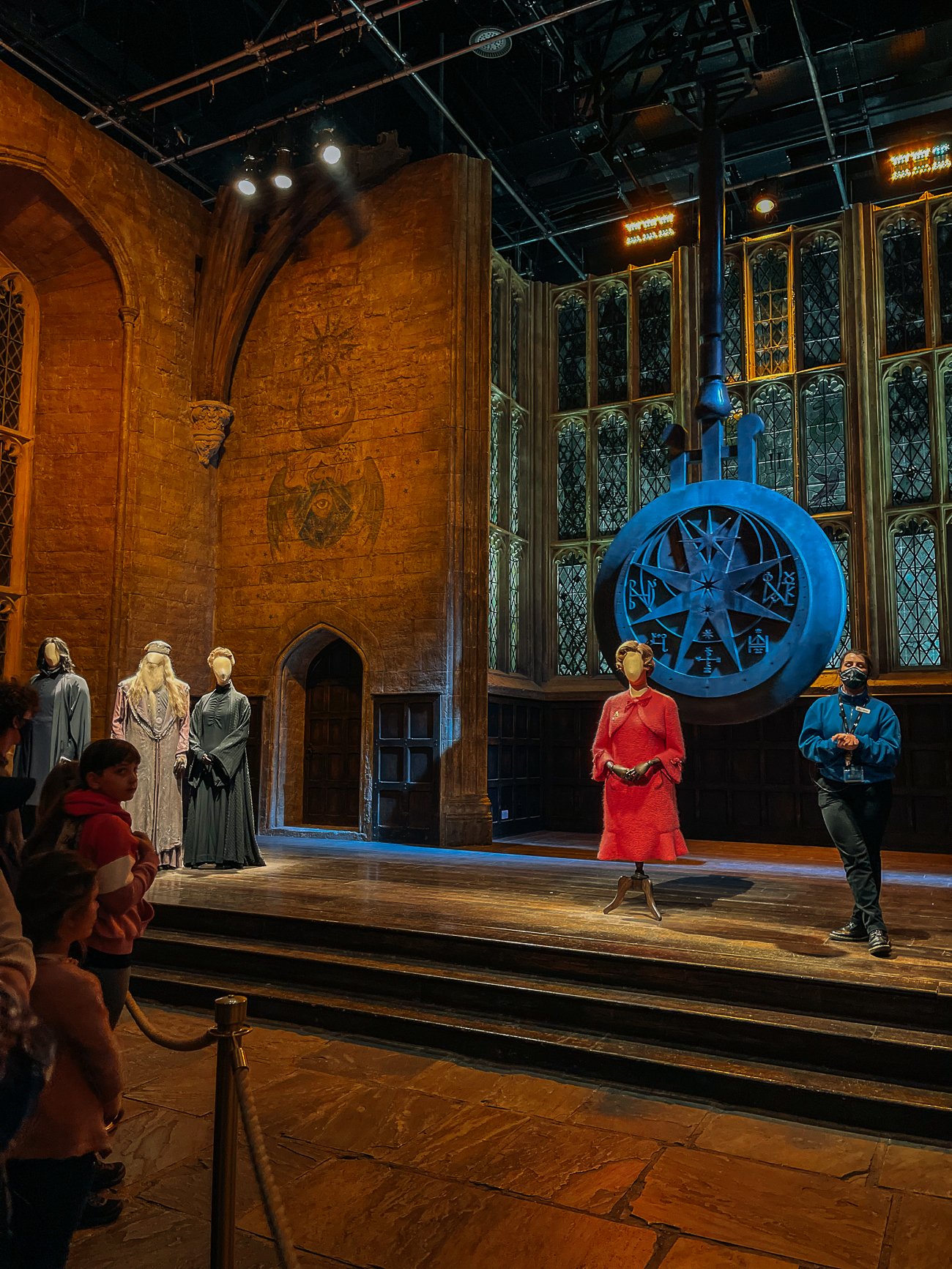 Great Hall with Dolores Umbridge at Harry Potter studio tour