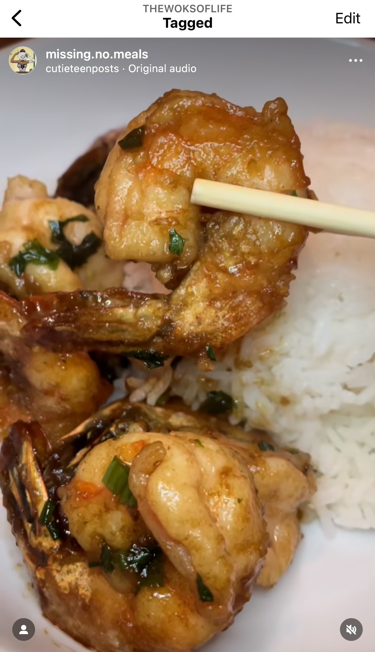 Oil Crackling Shrimp on Instagram from The Woks of Life Cookbook