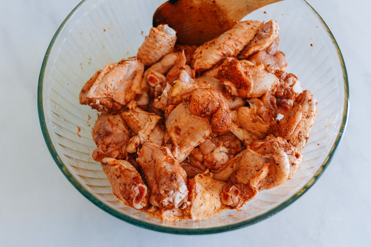 chicken wings marinated with spices