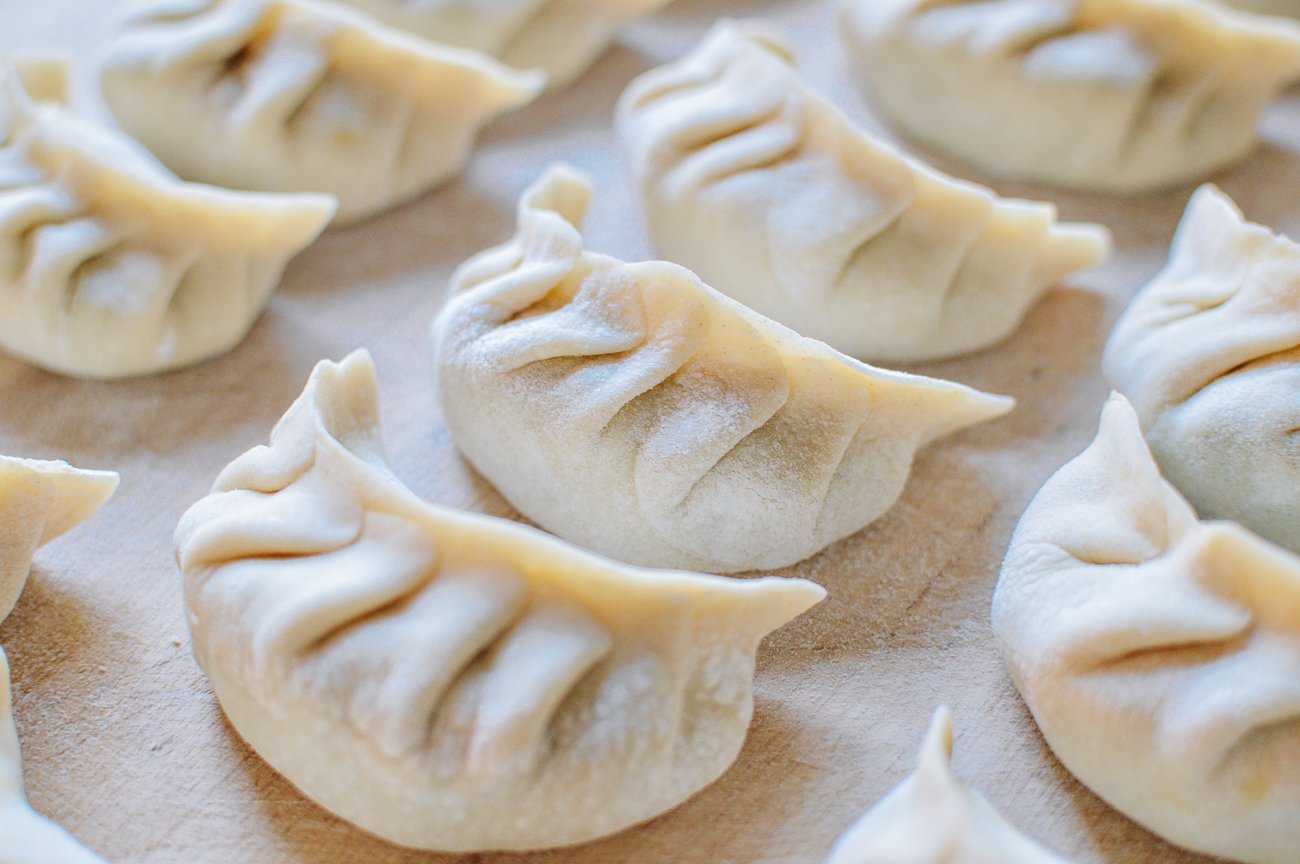 dumplings made with fresh homemade dumpling wrappers - dumpling wrapper recipe