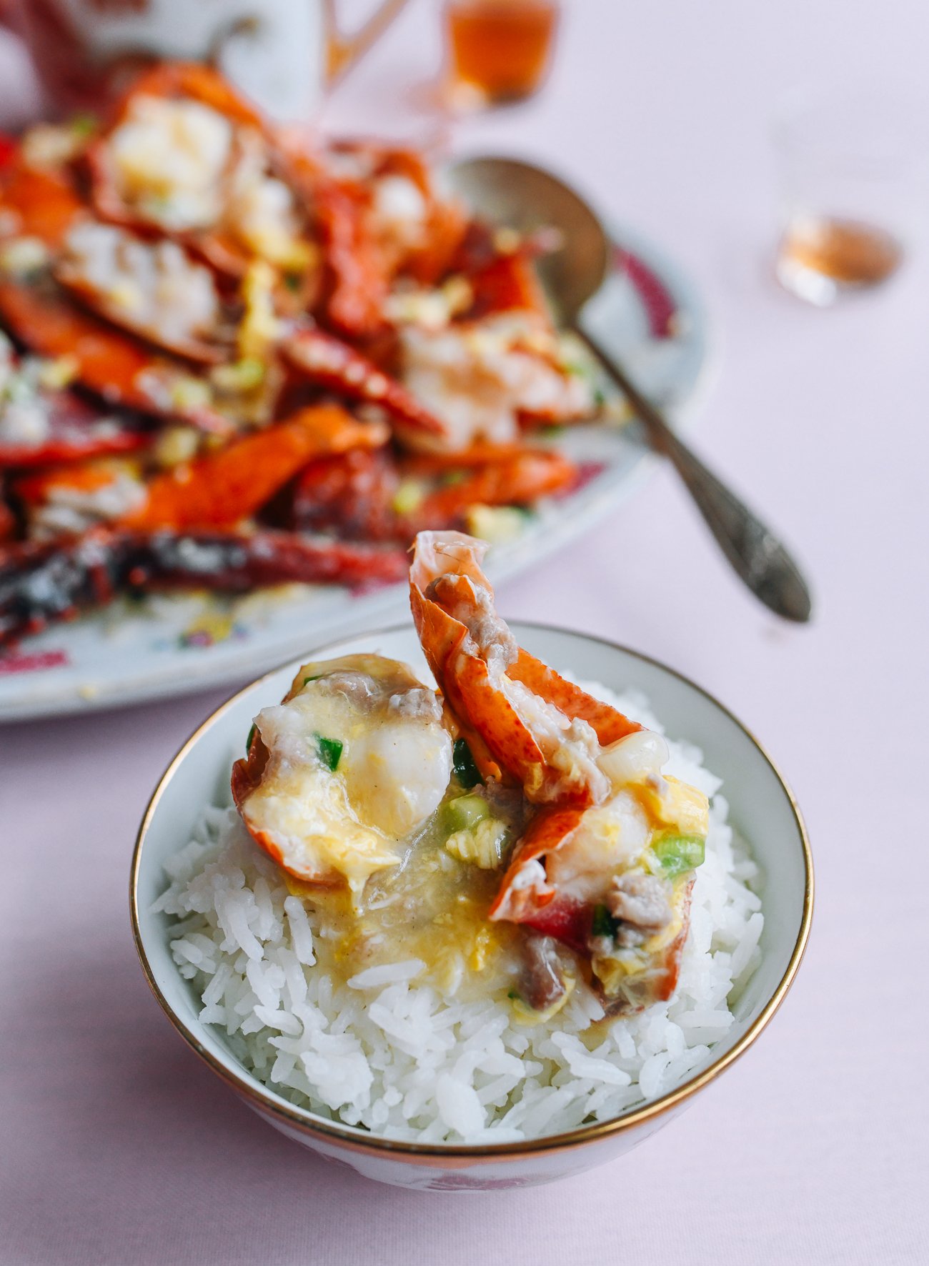 lobster cantonese over rice