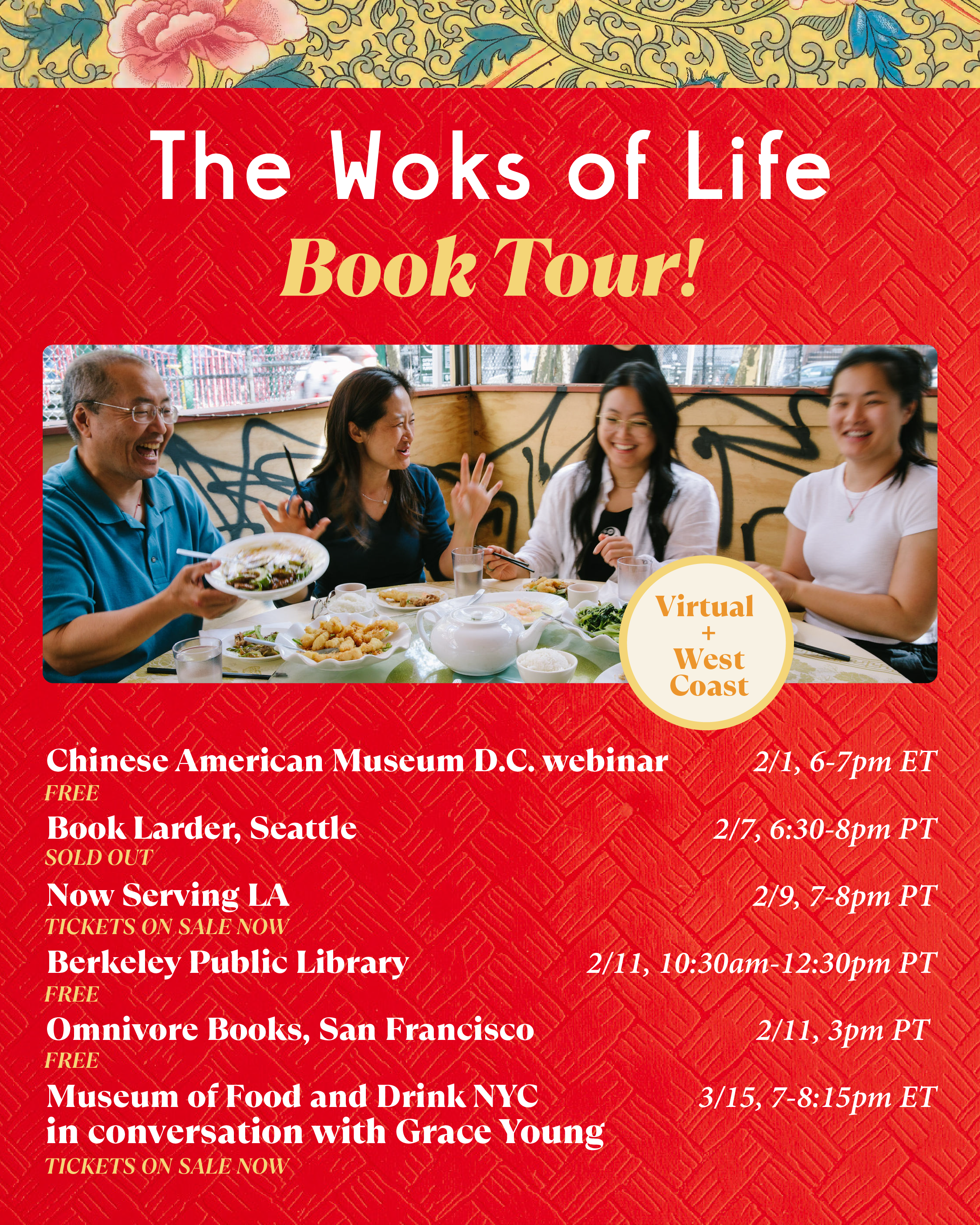 The Woks of Life West Coast Cookbook Tour Dates