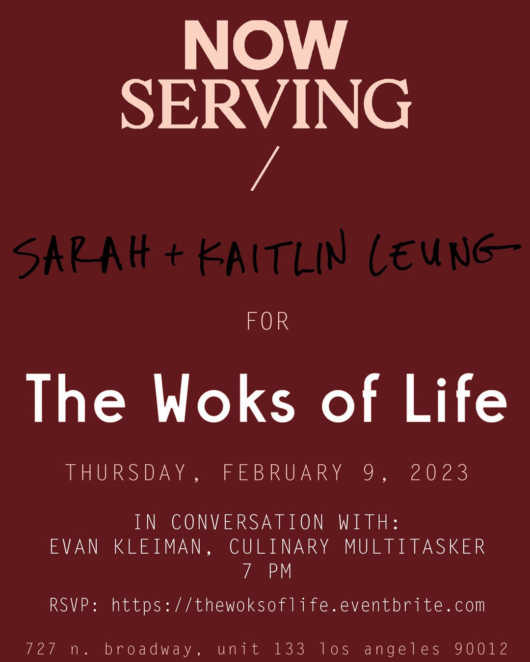 The Woks of Life Now Serving LA Event Info