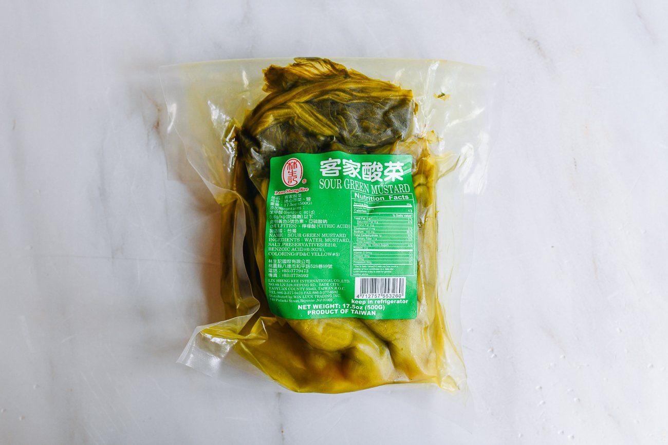 Chinese-sour-marinated-mustard-greens