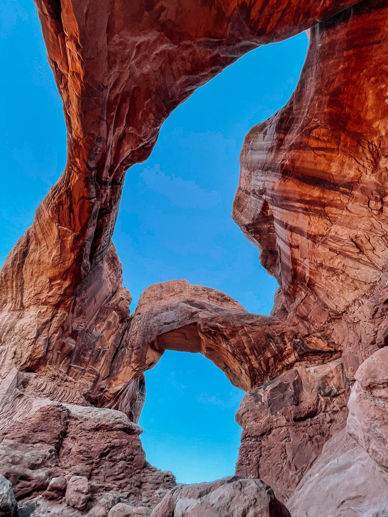 double arch from underneath