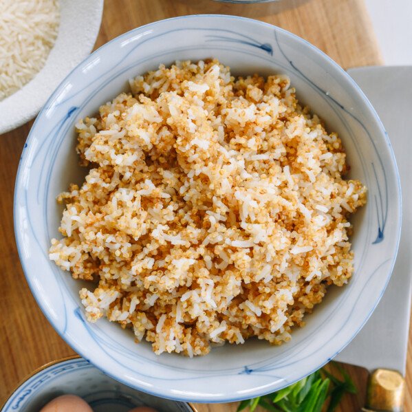 Cooked quinoa rice blend