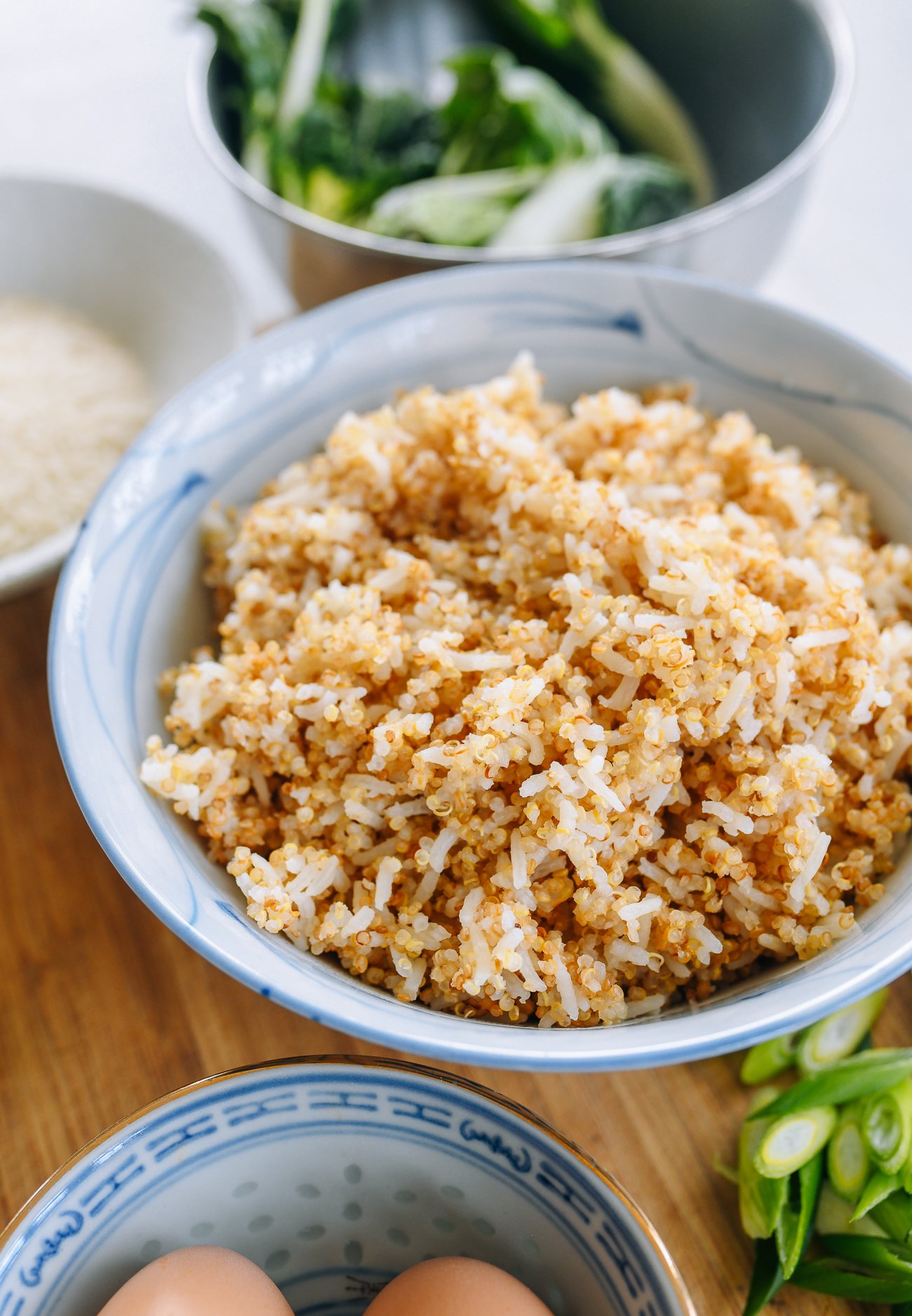 Cooked quinoa rice blend