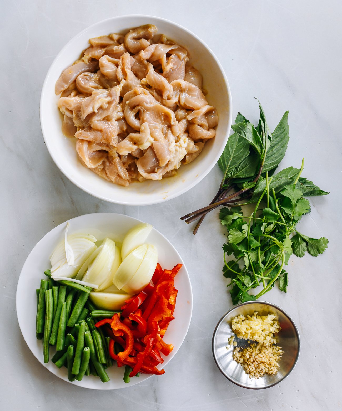 Ingredients for Thai Red Curry Chicken