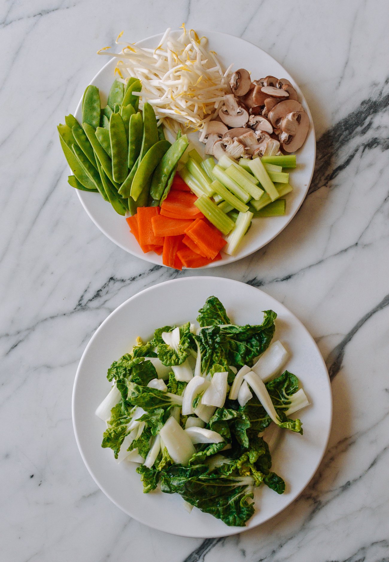prepared vegetables for chop suey