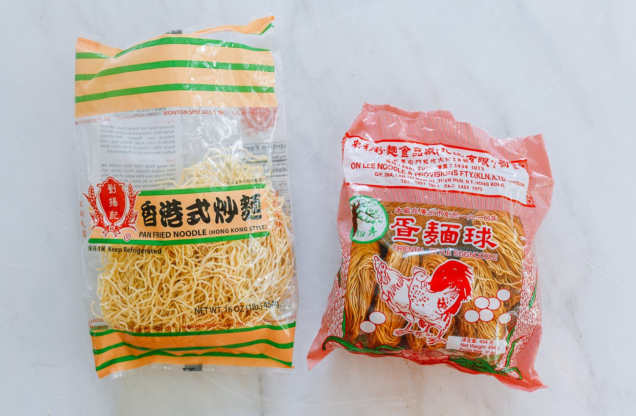 fresh pan-fried noodles vs. dried hong kong pan-fried noodles